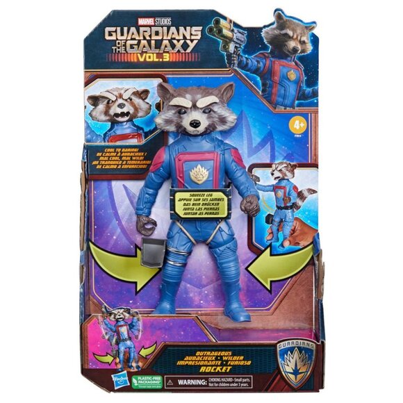 New in box Marvel: Guardians of the Galaxy Vol 3 Rocket Kids Toy Action Figure - Picture 1 of 6